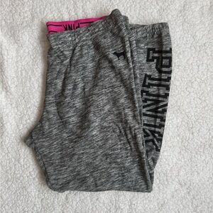 PINK Victoria's Secret Heathered Joggers with Pink Waistband